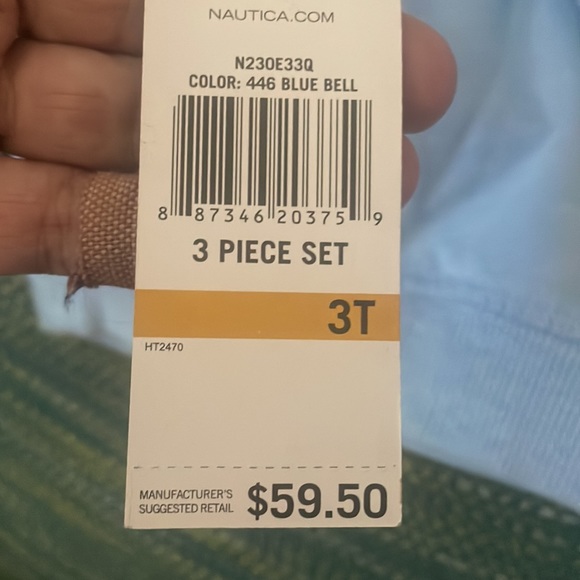 NWT Nautica blue sweatshirt in sz. 3 - Picture 3 of 3